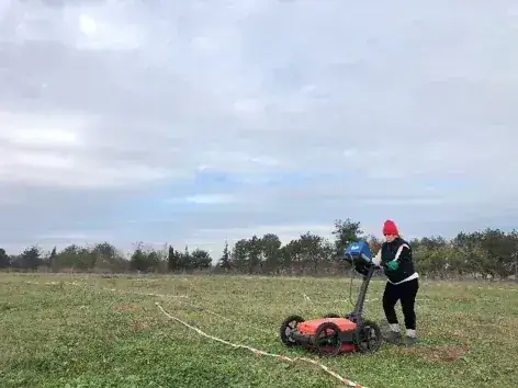 Edirne Yeni Saray Kazı Alanı GPR saha çalışması