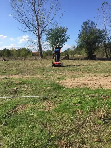 Edirne Yeni Saray kazı alanı Yer Radarı GPR saha çalışması